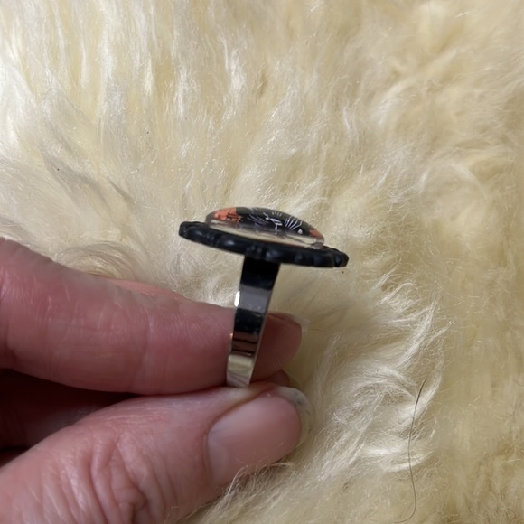 resin black cat resizable ouiji ring - Picture 3 of 3